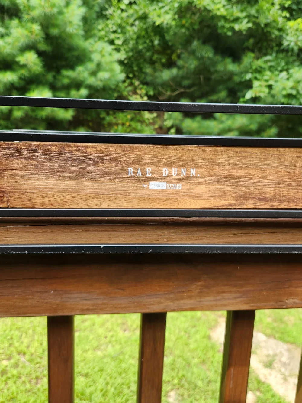 Rae Dunn Wood And Metal 'SPICES' Rustic Spice Rack
